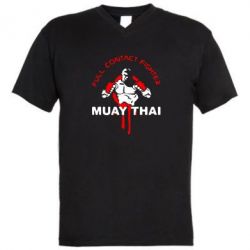 Чоловіча футболка з V-подібним вирізом Muay Thai Full Contact - PrintSalon