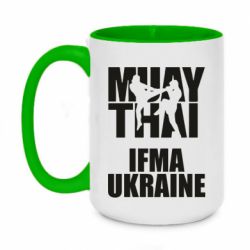 Чашка двокольорова велика Muay Thai IFMA Ukraine