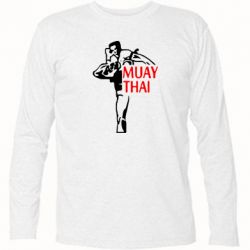Футболка с длинным рукавом Muay Thai kick - PrintSalon