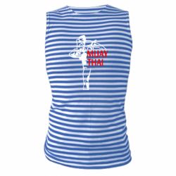 Майка-тельняшка Muay Thai kick - PrintSalon