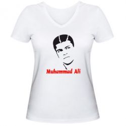 Женская футболка с V-образным вырезом Muhammad Ali - PrintSalon
