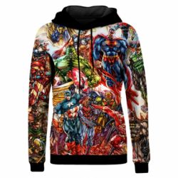 Жіноче 3D худі Muscular Superheroes-PrintSalon Жіноче 3D худі Muscular Superheroes