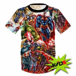 Дитяча 3D футболка Muscular Superheroes - PrintSalon