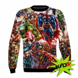 Дитячий 3D світшот Muscular Superheroes - PrintSalon