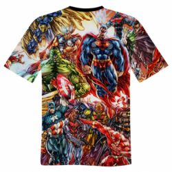 Чоловіча футболка 3D Muscular Superheroes - PrintSalon