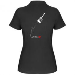 Женское поло Music love - PrintSalon