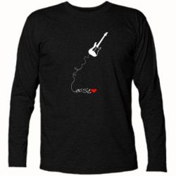 Футболка с длинным рукавом Music love - PrintSalon