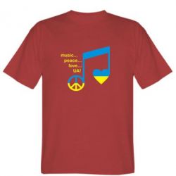 Мужская футболка Stedman Music, peace, love UA - PrintSalon