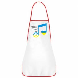 Фартук Music, peace, love UA - PrintSalon