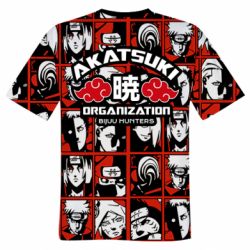 Чоловіча футболка 3D Akatsuki Organization - PrintSalon