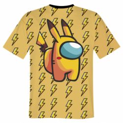 Мужская футболка 3D Among Us - Pikachu skin - PrintSalon
