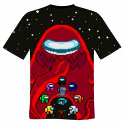 Чоловіча футболка 3D Among us pixels - PrintSalon