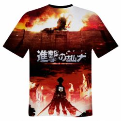 Мужская футболка 3D Attack of the Titans-PrintSalon Мужская футболка 3D Attack of the Titans