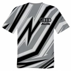 Мужская футболка 3D Audi and gray background - PrintSalon