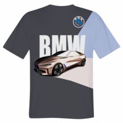 Мужская футболка 3D BMW Concept i4 - PrintSalon