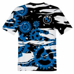 Мужская футболка 3D BMW logo and art background - PrintSalon