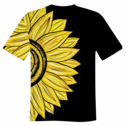 Мужская футболка 3D Большой подсолнух Украина - PrintSalon