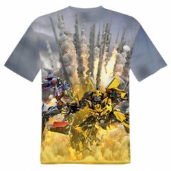 Чоловіча футболка 3D Bumblebee and Optimus Prime - PrintSalon