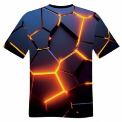 Чоловіча футболка 3D Cracked Blocks - PrintSalon