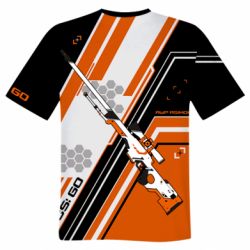 Чоловіча футболка 3D CS: GO AWP Asiimov Skin - PrintSalon