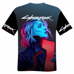 Чоловіча футболка 3D Cyberpunk Girl Portrait - PrintSalon