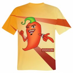 Мужская футболка 3D Edison Pepper-PrintSalon Мужская футболка 3D Edison Pepper