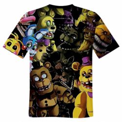 Чоловіча футболка 3D FNAF Animatronics - PrintSalon