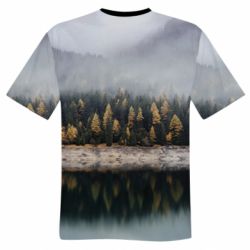 Мужская футболка 3D Forest by the lake - PrintSalon