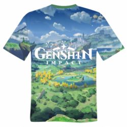 Чоловіча футболка 3D Genshin Impact World - PrintSalon
