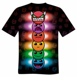 Чоловіча футболка 3D Geometry Dash Levels - PrintSalon