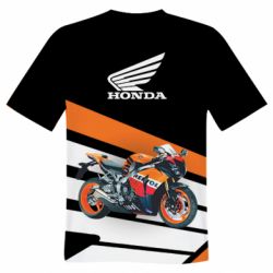 Мужская футболка 3D Honda Bike-PrintSalon Мужская футболка 3D Honda Bike