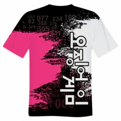 Чоловіча футболка 3D Гра в Кальмара бризки - PrintSalon