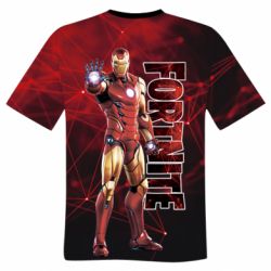 Мужская футболка 3D Iron Man Fortnite - PrintSalon