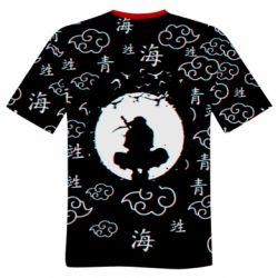 Чоловіча футболка 3D Itachi glitch style