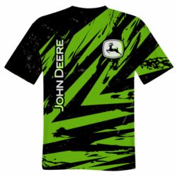 Чоловіча футболка 3D John Deere and green background - PrintSalon