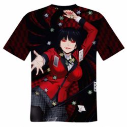 Мужская футболка 3D Kakegurui - Yumeko Jabami - PrintSalon