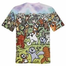 Чоловіча футболка 3D Коти танцюють - PrintSalon