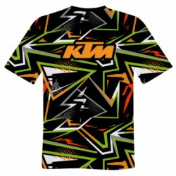Мужская футболка 3D KTM orange logo-PrintSalon Мужская футболка 3D KTM orange logo