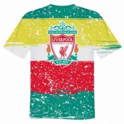 Мужская футболка 3D Liverpool and logo colors-PrintSalon Мужская футболка 3D Liverpool and logo colors