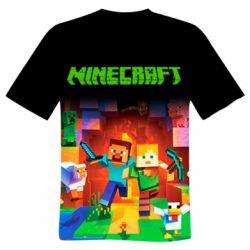 Мужская футболка 3D Майнкрафт - PrintSalon