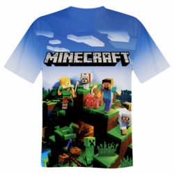 Чоловіча футболка 3D Minecraft Starter - PrintSalon