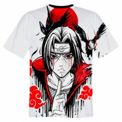 Мужская футболка 3D Naruto Itachi Uchiha Art - PrintSalon