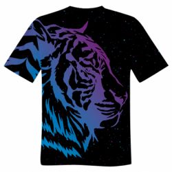 Чоловіча футболка 3D Neon Tiger - PrintSalon
