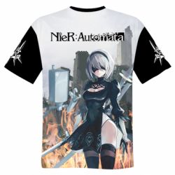 Мужская футболка 3D Nier Automata 2B - PrintSalon
