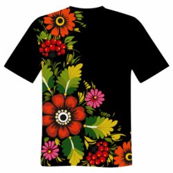 Чоловіча футболка 3D Петриківський розпис - PrintSalon