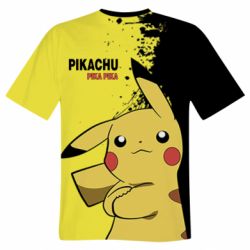 Мужская футболка 3D Pikachu Pika Pika - PrintSalon