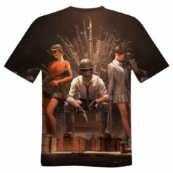 Мужская футболка 3D Pubg on the throne - PrintSalon