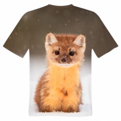 Мужская футболка 3D Пушистая куница