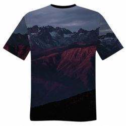 Чоловіча футболка 3D Red mountains - PrintSalon
