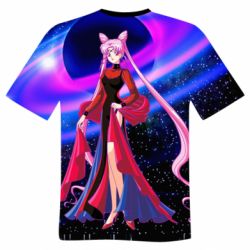 Чоловіча футболка 3D Sailor moon dark lady-PrintSalon Чоловіча футболка 3D Sailor moon dark lady